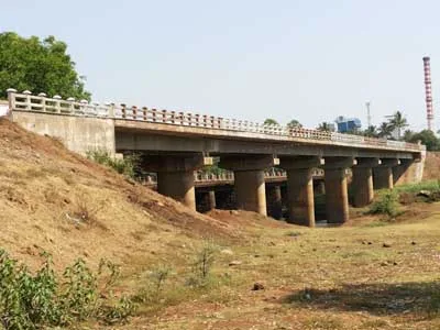 Major Bridge Across Dudhganga River Near Village Bidri